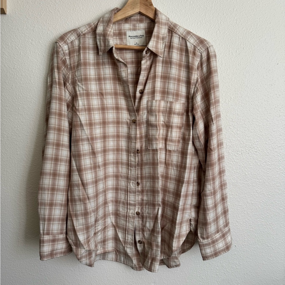 Abercrombie & Fitch Cream Flannel